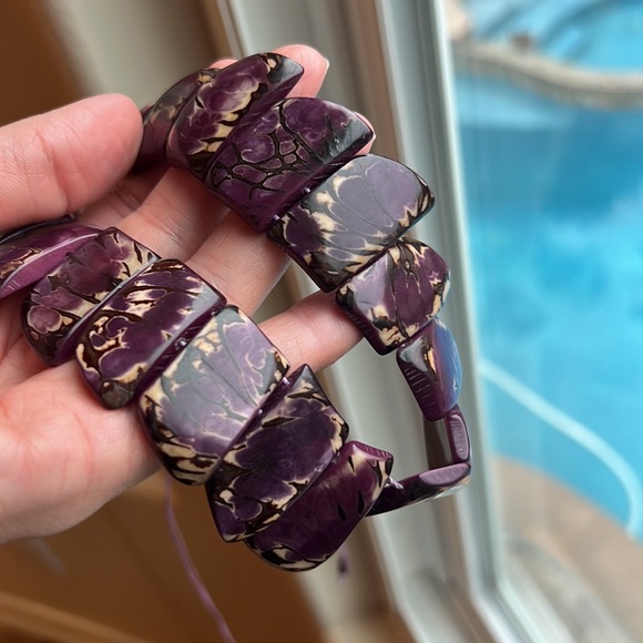 Purple Imperial Jasper Necklace - Picture 3 of 7